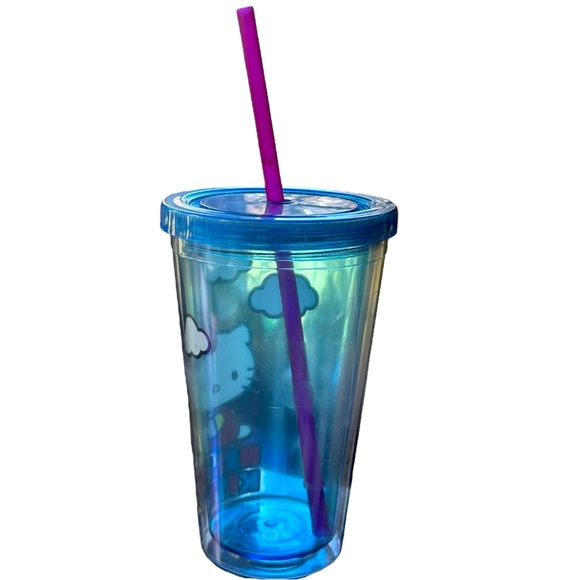 RARE Hello Kitty Tumbler Collectible Glitter Balloon Sanrio 16 Oz Travel Cup - Picture 6 of 10